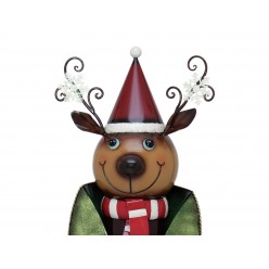 EUROPALMS Reindeer with Coat, Metal, 155cm, green